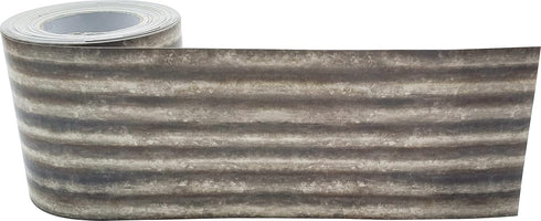 Teacher Created Resources Corrugated Metal Straight Rolled Border Trim, 50ft for Bulletin Boards, Walls, Desks,