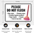 Sigo Signs 10x7 Inches, .040 Please Do Not Flush Baby Wipes Cleaning Wipes Sign, Rust Free Aluminum, Fade Resistant