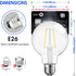 E ENERGETIC LIGHTING Dimmable LED Edison Light Bulb, G25 (G80) Globe Bulb, 60W Equivalent, 4000K Cool White, Christmas Light, E26 Standard Base, UL Listed, 6-Pack by E ENERGETIC LIGHTING