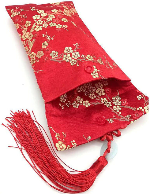 Chinese Silk Red Envelopes, Gift Bags for Lucky Money, Spring Festival, Birthdays, Weddings (A)