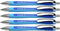 Schneider Slider Rave XB Ballpoint Pens, Refillable + Retractable, Light Blue Barrel, Box of 5