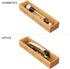 mDesign Slim Wooden Bamboo Drawer Organizer, 12" Long Stackable Storage Box for Desk Drawers and Cabinets