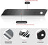 HAUTMEC 18mm Extra Heavy Duty Utility Knife with Double Lock Mechanism and 10pc Blade Set, SK2 Sharp Black Blade for