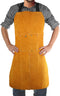 Leather Welding Apron, Flame & Spark Resistant Bib, Safety Smock, Protective Clothing