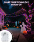 Kelumi 16.4ft 50 Halloween String Lights Battery Operated, Orange Purple and Green Lights with Timer Waterproof LED