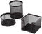 Pen Holder Desktop Pencil Organizer, Metal Mesh Pen Cup, Paper Clip Holder, 3 Pieces Set for Desk