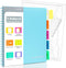 Spiral Notebook - 5 Subject College Ruled Notebook, 3-Hole Punched with Dividers and Storage Pockets, 200 Pages