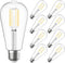 SHINESTAR 8-Pack Edison Bulbs, Dimmable Vintage Light Bulbs, Warm White 2700K, E26 LED Bulb 60 Watt Equivalent