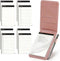 WEMATE 10 Pieces Small Notepad Holder Set, Pocket Notebook with 8 Memo Book Refills and Metal Pen, 3 x 5 Inch, Rose Gold