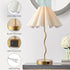EOEYYOYB Pleated Table Lamp, Table Lamp for Bedroom, Bedside Lamps for Nightstand with Linen Lampshade, Modern Lamp