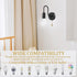 SEWACC Vintage Industrial Pull Chain Wall Sconce with Switch Black Wall Lamp Fixture for Indoor Hallway Bedroom