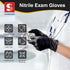 Schneider Nitrile Exam Gloves, Black Latex Free Powder Free Disposable Gloves for Medical, Cooking, Cleaning, and Food