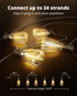100FT 32 Bulbs, IPX5 E12 VIPAR LED Outdoor String Lights, Patio Lights with Edison Shatterproof Waterproof Outside