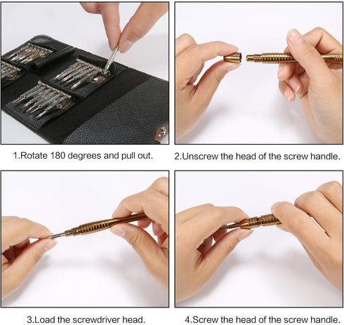 RuoFeng 25 in 1 Precision Screwdriver Set, Freewise DIY Mini Repair Tool Kit for PC Glasses