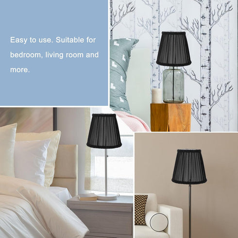 5.70X5.70X5.11 Inch Holibanna Clip-on Cloth Lampshade Cover for Chandelier Table and Floor Lamps Soft Diffuse Lighting