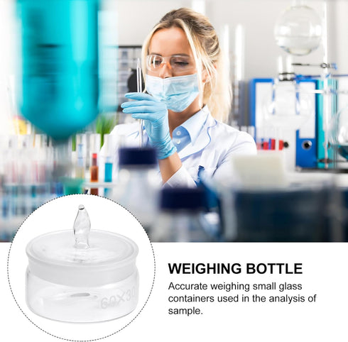 Hemobllo 1pc Glass Weighing Bottle Specific Gravity Laboratory Equipment Sealing Bottle