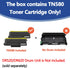 OKGO Compatible TN580 TN650 Toner Cartridge 2 Pack Replacement for Brother TN620 TN550 (High Yield, Black)