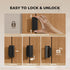 2 Pack 800 lbs Home Security Door Reinforcement Lock, Childproof Safety Door Lock Latch Stopper, Removable
