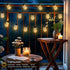 20 Bulb 14FT 100 Bulbs Hanging Battery Operated String Lights, LED Vintage Battery Outdoor Lights, Waterproof Indoor