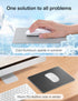 Metal Aluminum Mouse Pad Hard Silver Clear Modern Ultra Thin Design, Waterproof for Gaming, Medium