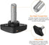 4pcs Tee Wing Knobs, M8 x 20mm Plastic T Knobs Handles with Thumb Screws, Black Hand Clamping Grip