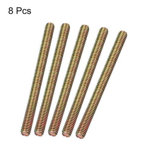 uxcell 8pcs Fully Threaded Rods 5/16x3-3/4", Carbon Steel Long Threaded Screws for Furniture and Railing Assembly.