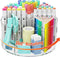 ITAYVAN Desk Pen Holder, 360 Degree Acrylic Rotating Pencil Organizer for Kid Crayon