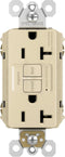 Legrand radiant 2097ICCD12 20 Amp GFCI Self Test Decorator Duplex Outlet, Ivory, 1 Count