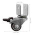 4pcs 1-inch Set 16mm Didiseaon U-Shaped Universal Swivel Cabinet Wheels with Heavy Duty Plate Casters, Silent Furniture