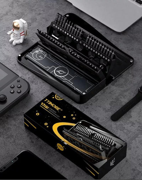 Precision Screwdriver Kit, 47 in 1 Repair Tool Set with Magnetic Driver Bits, Extension Rod, and Storage Box