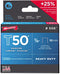 T50 Heavy Duty Staples, 3/8" Leg, 1250 Staples per Pack