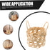 2pcs ABOOFAN Hand-woven Bamboo Lampshade Small Lampshades for Table Lamps Rustic Decorative Ceiling Light Covers