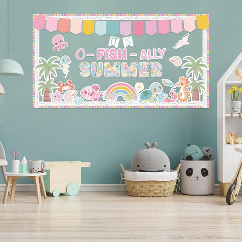 Sea Animals Classroom Bulletin Board Decorations Summer Set Under The Sea Fish Paper Cutouts for Kindergarten