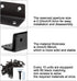 4 Pack 10.8" Wood,275mm L Bracket, Heavy Duty Corner Brace, Metal Shelf Bracket Angle Bracket for Shelves, Black Metal