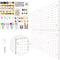 FZK Peg Board, 4 Pack Plastic Wall Organizer, White Pegboard, No Drilling Required, 24x24 inch for Craft Room