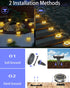 2 Pack 8 Solar Lights Outdoor Waterproof, LED, Thickened Stainless Steel Ground Light, Solar Garden Lights Landscape