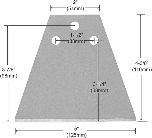 Replacement Blade for 5 Inch Wide SDS-Plus Floor Scraper, Tile & Thinset Scaling Chisel (5" X 4-3/8")