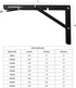 Toirxarn 8" Heavy Duty Black Folding Shelf Brackets, Steel Collapsible Bracket for Wall Mounted Desk, Pack of 2
