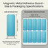 JJUNW 10 Counter PCS Under Cabinet Light Magnetic Strip, Adhesive Metal Plates for Magnetic Mounts Replacement Magnetic