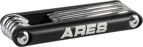 ARES 44000 10-Piece Tamper-Proof Folding Star Key Set, Corrosion-Resistant CR-V Steel, Sizes T-6 to T-30