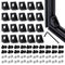 20 Set Black 2020 Series Aluminum Profile Connector Kit, 20pcs Corner Brackets with 40pcs Screws