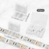 Dirvcp 20-Pack 4-Pin 8mm 5050 (8MM-4PIN) PBT Fireproof LED Strip Connectors, Solderless Gapless Adapter for Wide RGB