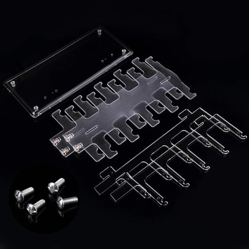 Lamoutor 2 Row Transparent Sunglasses Rack Holder - Glasses Display Stand