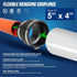 6I59 Flexible PVC Reducing Coupling with Stainless Steel Clamps, 5.5" x 4.5" Inner Diameter