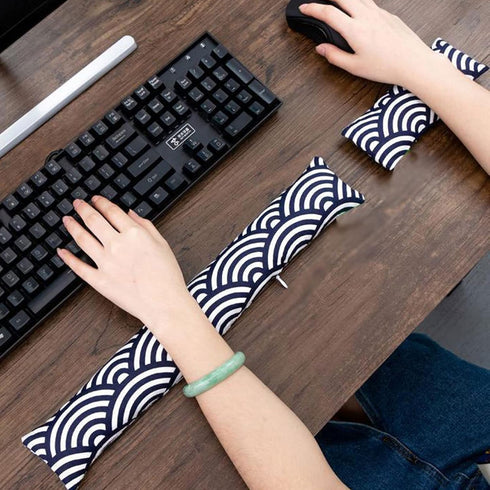 Ergonomic Wrist Rest Bean Bag for Computer Mouse,Memory Foam Wrist Support Pillow Rest Cushion Mat Mousepad for Pain Relief of Tendinitis, Carpal Tunnel (Black)