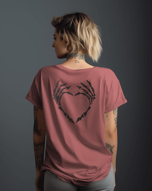 Reusable Skeleton Hands Heart Stencil, 11" x 8.5" - Custom Gothic Design for Unique Crafts