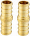 EFIELD Barb Crimp Pex 1 Inch x 1 Inch Coupling Brass Fitting for Pex Tubing Connection - 2 Pieces