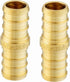 EFIELD Barb Crimp Pex 1 Inch x 1 Inch Coupling Brass Fitting for Pex Tubing Connection - 2 Pieces