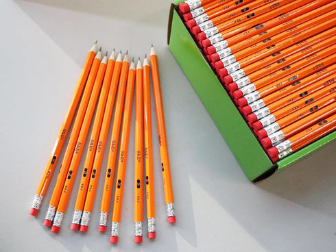 S & E TEACHER'S EDITION Woodcased #2 Pencils - Pre-sharpened, 2 HB Lead Bulk Box Pencil, 200 Pcs Yellow Pencils with