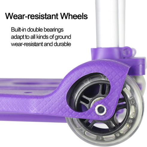110-lbs Sutekus Folding Hand Truck and Dolly Lightweight Portable Luggage Cart for School Travel Office Moving (Purple)